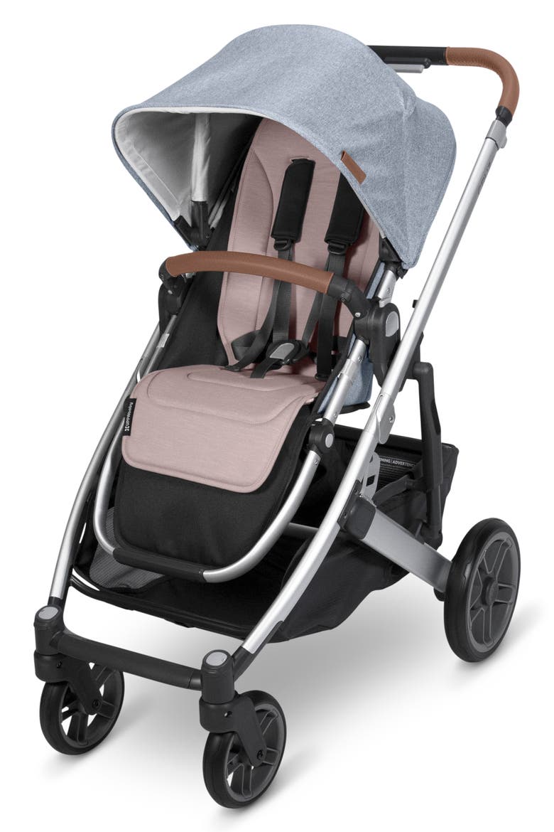 UPPAbaby® Reversible Water Resistant Seat Liner for VISTA & CRUZ Strollers, Alternate, color, DUSTY PINK/COZY KNIT