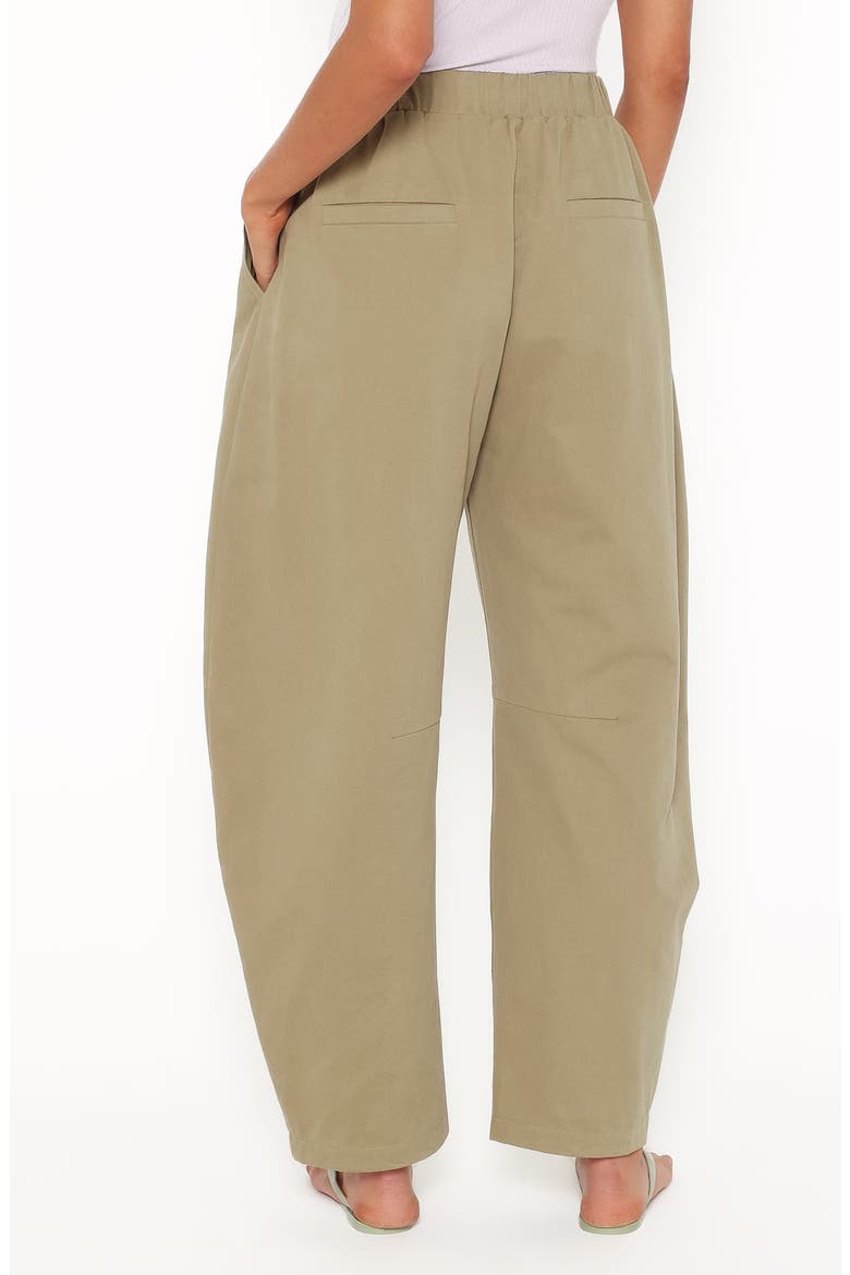 Telena Barrel Leg Pants, Alternate, color, OLIVE GREEN PATCHWORK