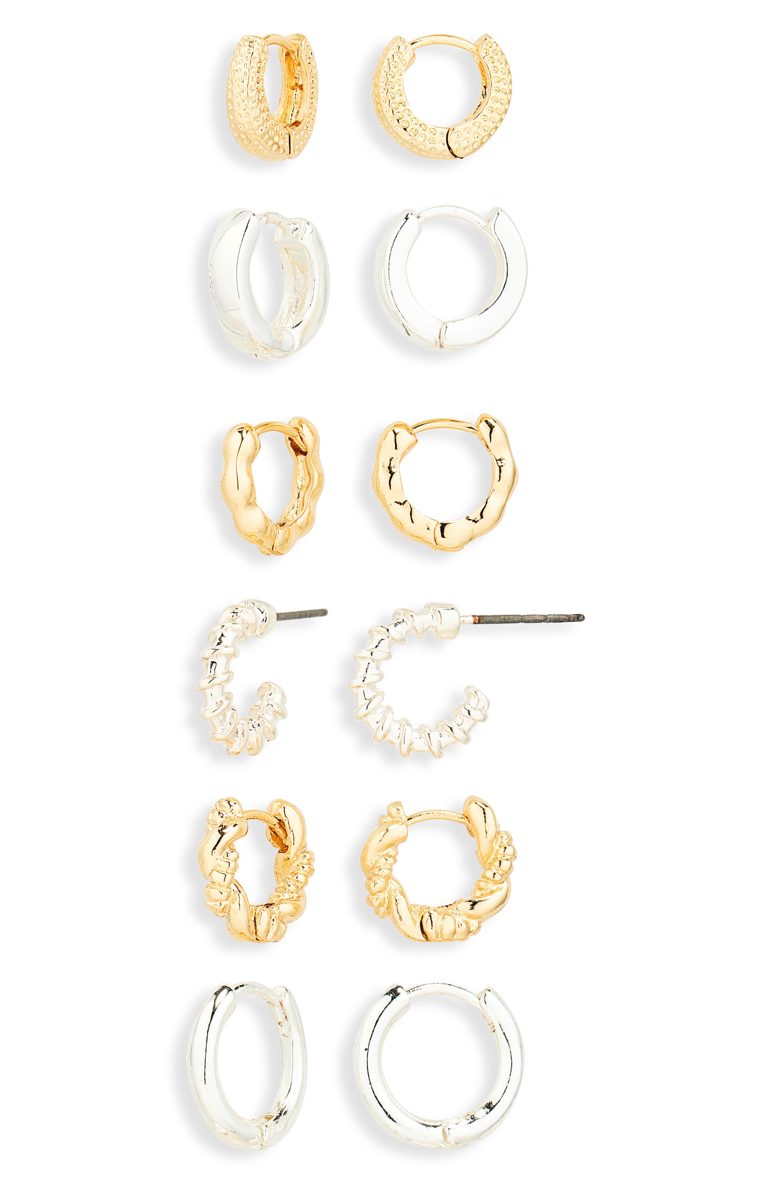 6-Pack Hoop Earrings Set