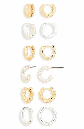 6-Pack Hoop Earrings Set