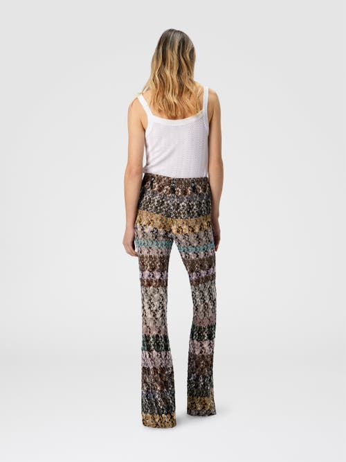 Missoni Striped Metallic-knit Trousers In Multi