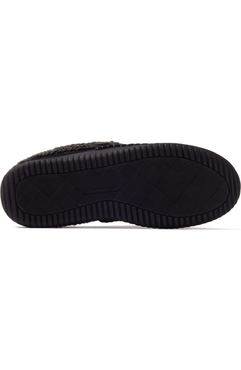 DEARFOAMS Marshall Microsuede Moccasin Toe Clog Slipper, Alternate, color, Black