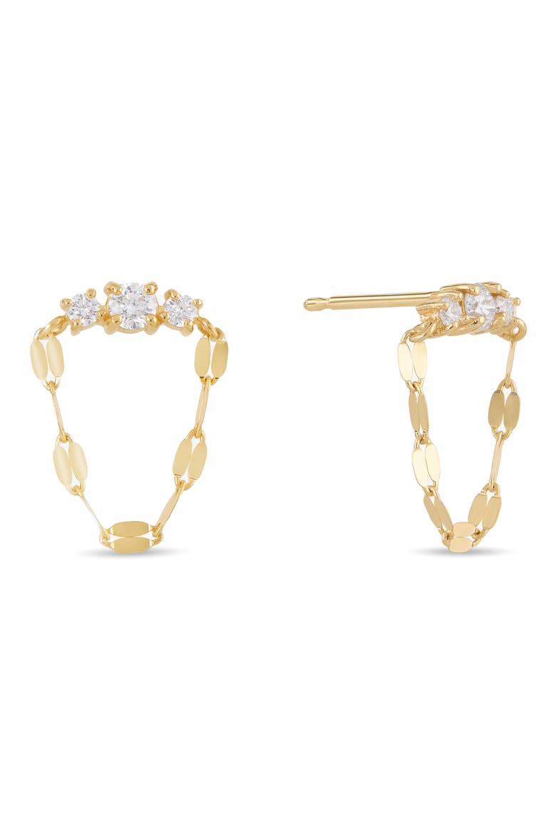 Solo Blake 14K Diamond Draping Earrings, Main, color, 14K YELLOW GOLD