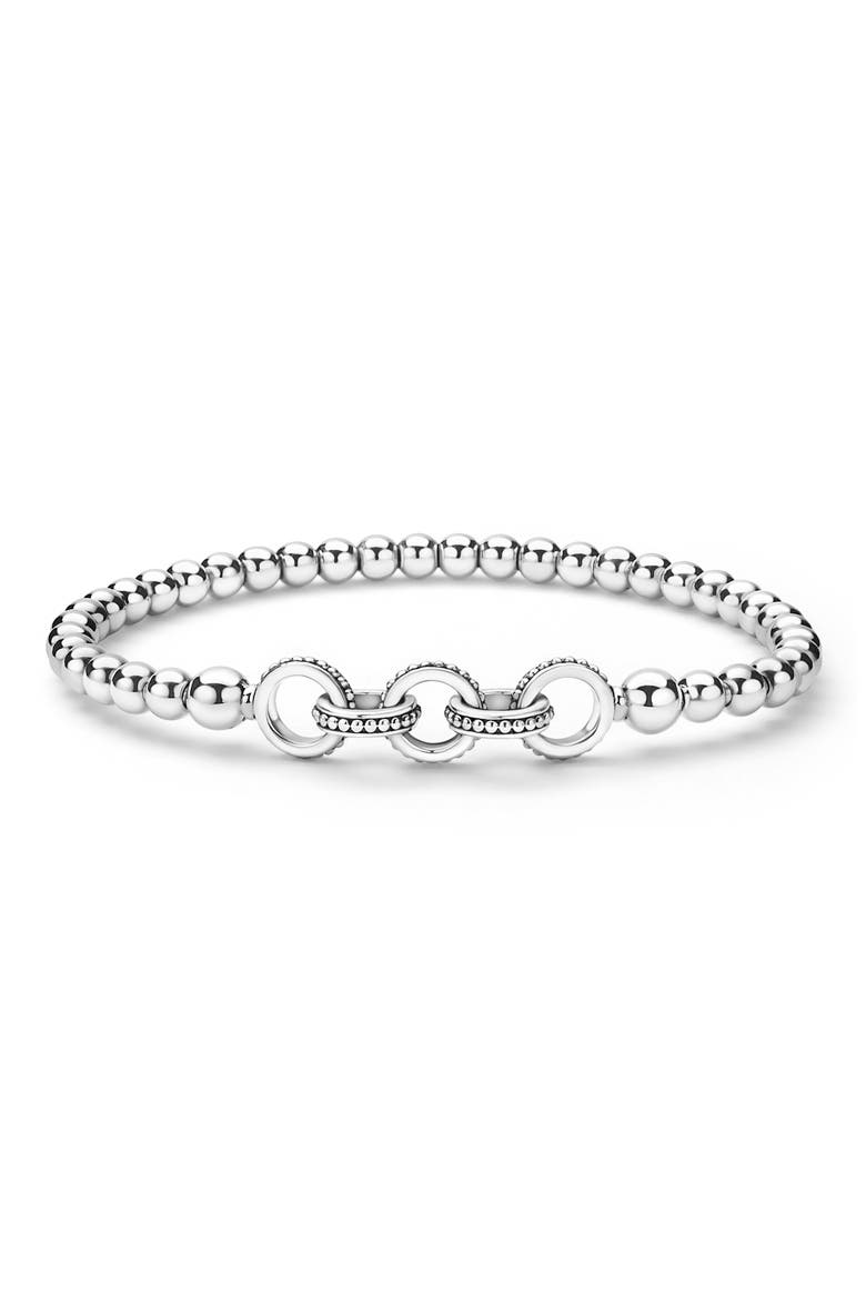 5-Ring Stretch Bracelet (Nordstrom Exclusive), Main, color, SILVER