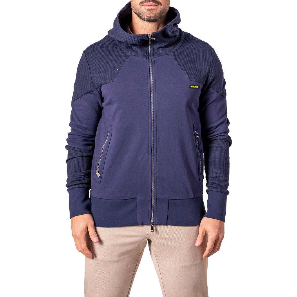 Maceoo Mixed Media Zip Hoodie