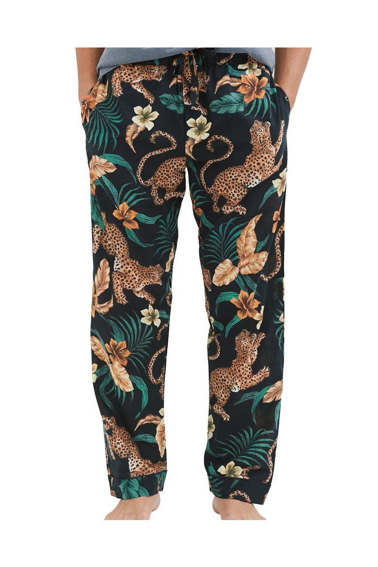 Mens Pajama Pant, Main, color, Soleia Black/Yellow