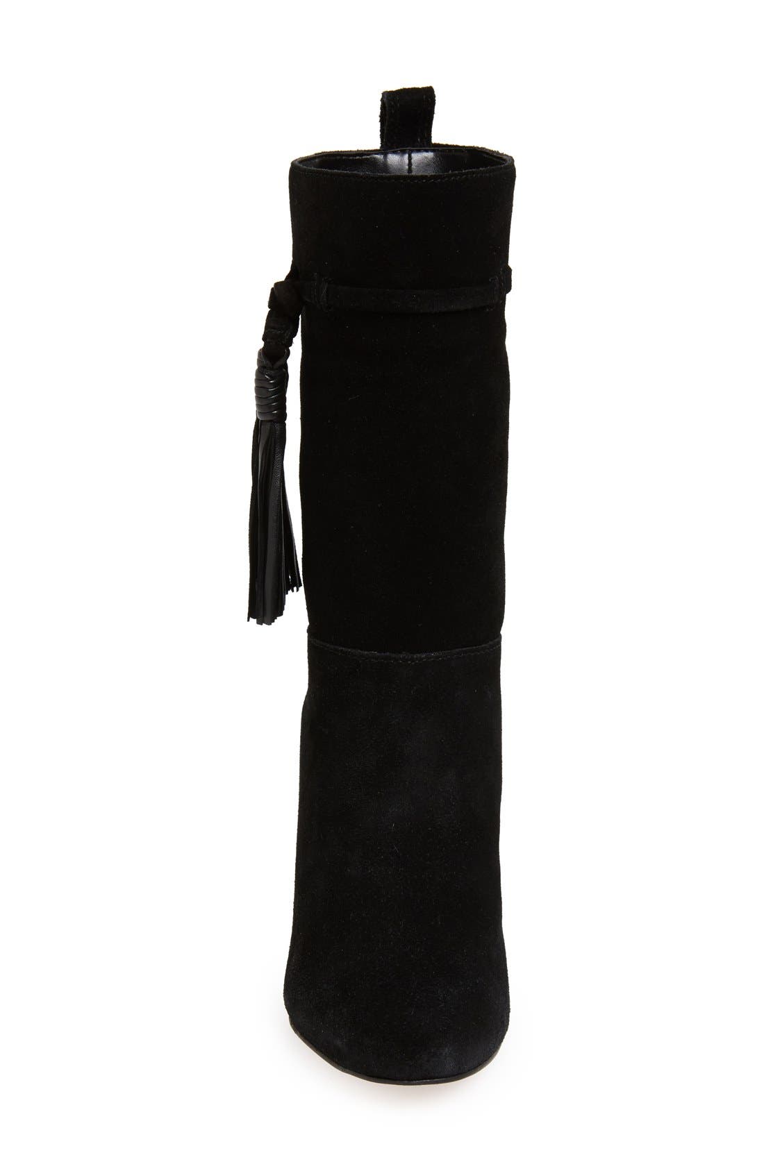 'Fermel' Slouch Tassel Boot, Alternate, color, BLACK