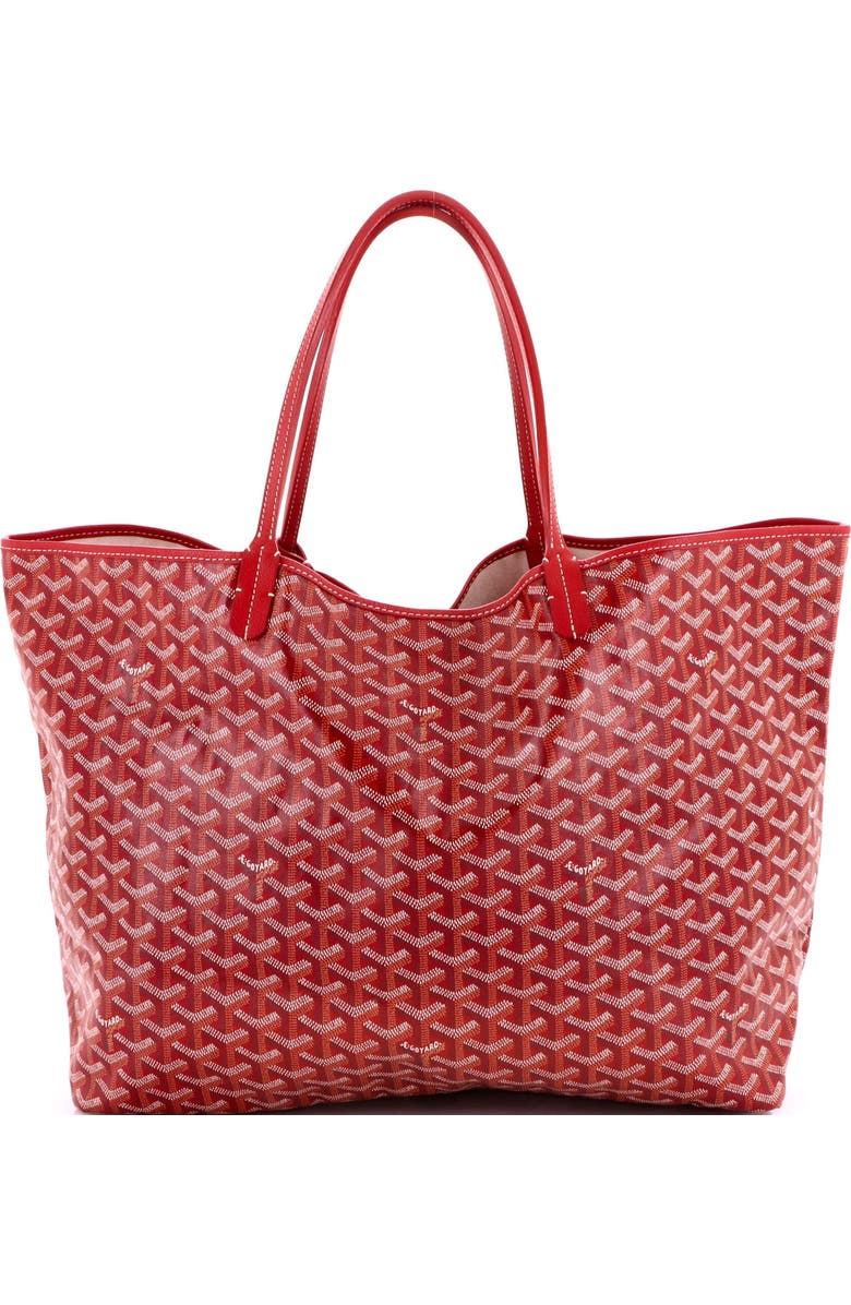 Pre-Owned Goyard Saint Louis Tote Coated Canvas GM, Main, color, Red