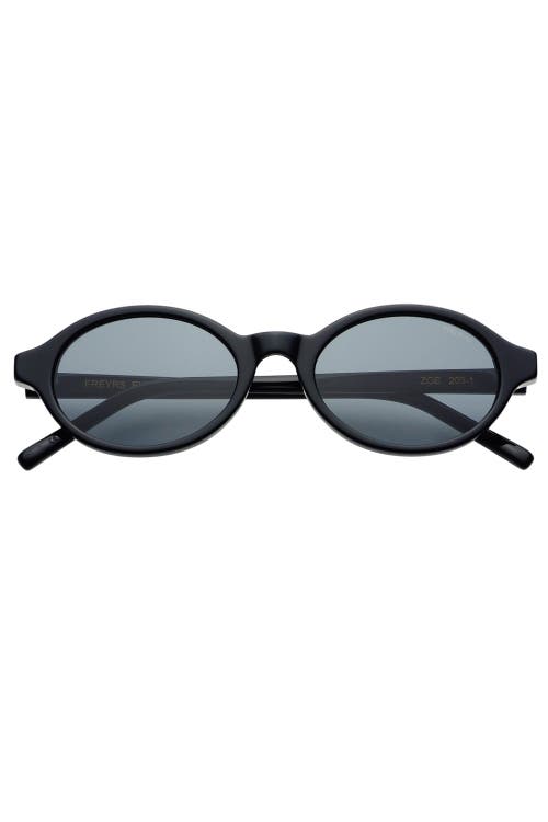 Freyrs Eyewear Zoe Oval Sunglasses In Black