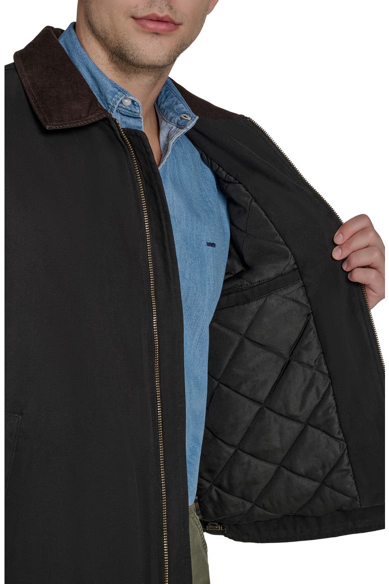 Canvas Utility Jacket with Quilted Lining, Alternate, color, BLACK
