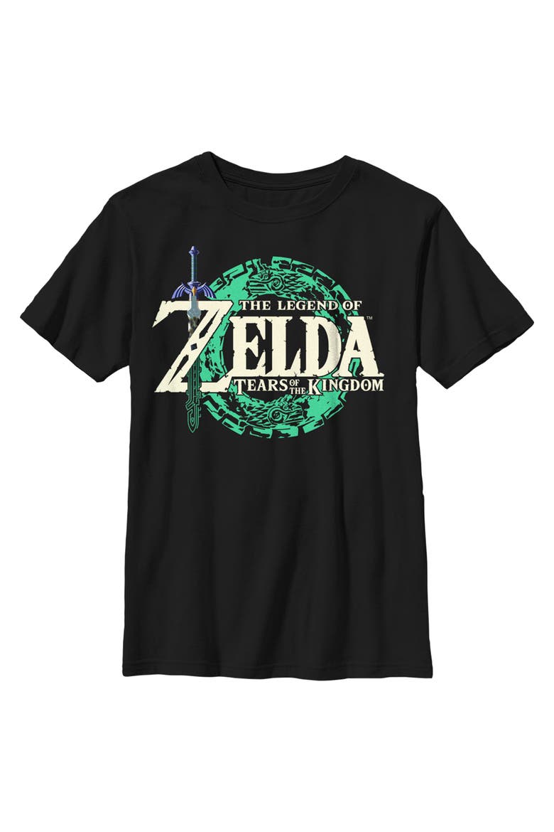 Boy's Nintendo The Legend of Zelda Tears of the Kingdom Game Logo  Graphic T-Shirt, Main, color, Black