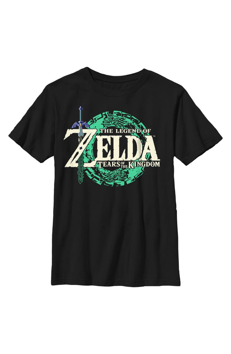 NINTENDO Boy's Nintendo The Legend of Zelda Tears of the Kingdom Game Logo  Graphic T-Shirt, Main, color, Black