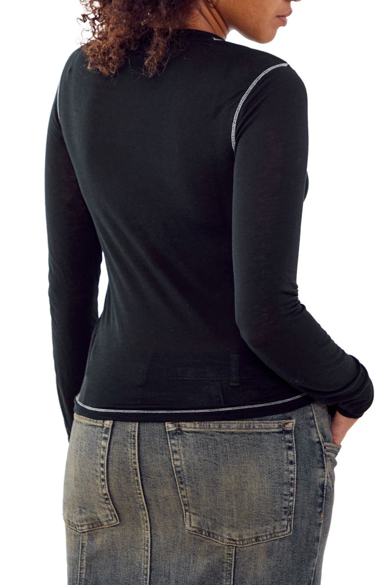 BDG Urban Outfitters Stencil Logo Long Sleeve Graphic T-Shirt, Alternate, color, 