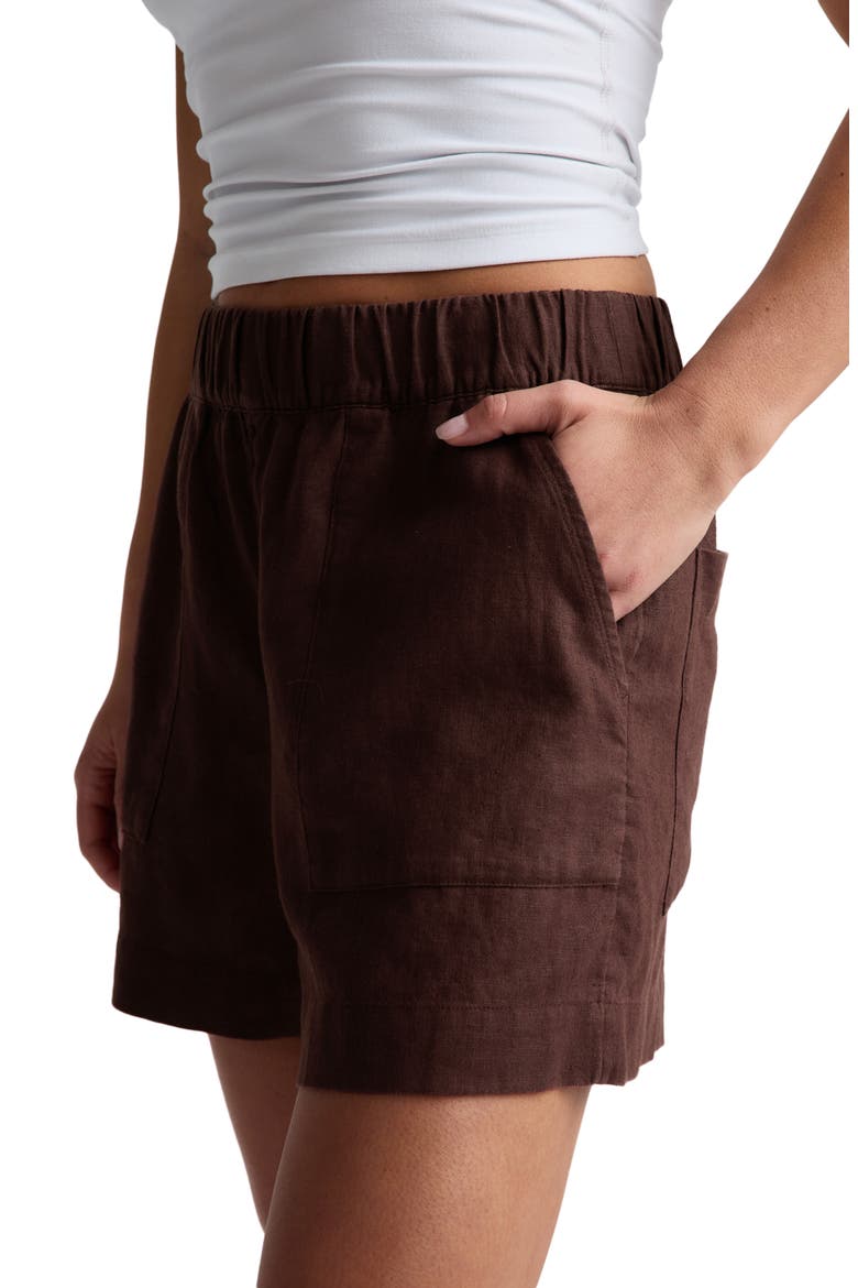 Softwash Linen Easy Shorts, Alternate, color, ICED MOCHA