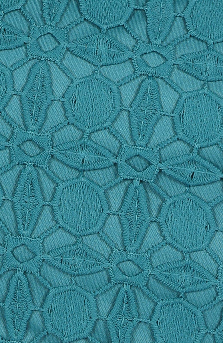 Petal & Pup Candice Strapless Lace Midi Dress, Alternate, color, Teal