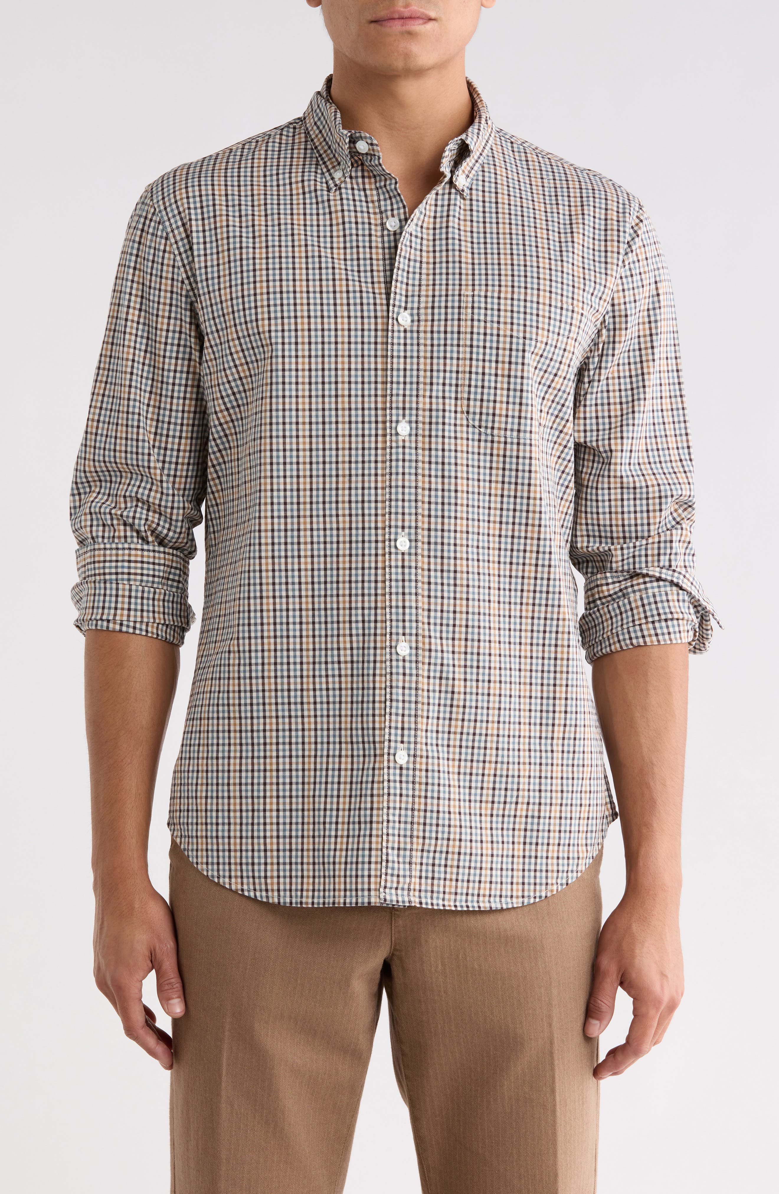 Check Long Sleeve Poplin Shirt