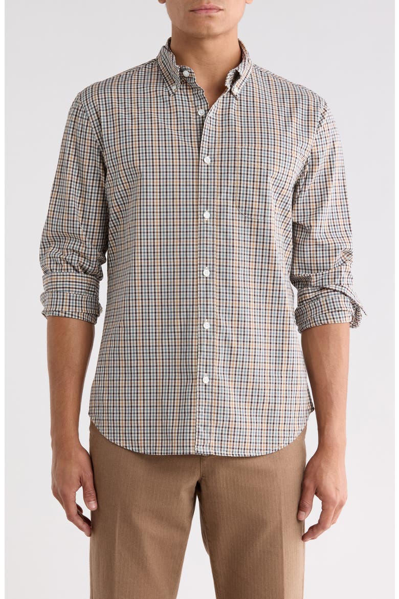 Check Long Sleeve Poplin Shirt, Main, color, SMOKETOWN CHECK