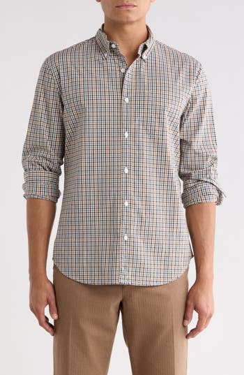 Bonobos Check Long Sleeve Poplin Shirt In Multi