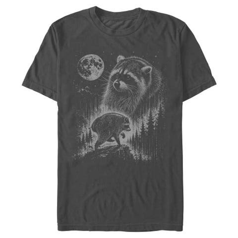Men's Jimothy the Raccoon Forest Moon Short Sleeve T-Shirt