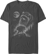 Lost Gods Men's Jimothy the Raccoon Forest Moon Short Sleeve T-Shirt