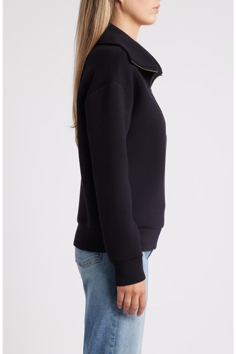 Half Zip Sweatshirt, Alternate, color, BLACK