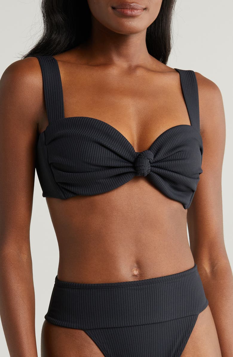 MONTCE Hayden Rib Bikini Top, Main, color, Black Rib