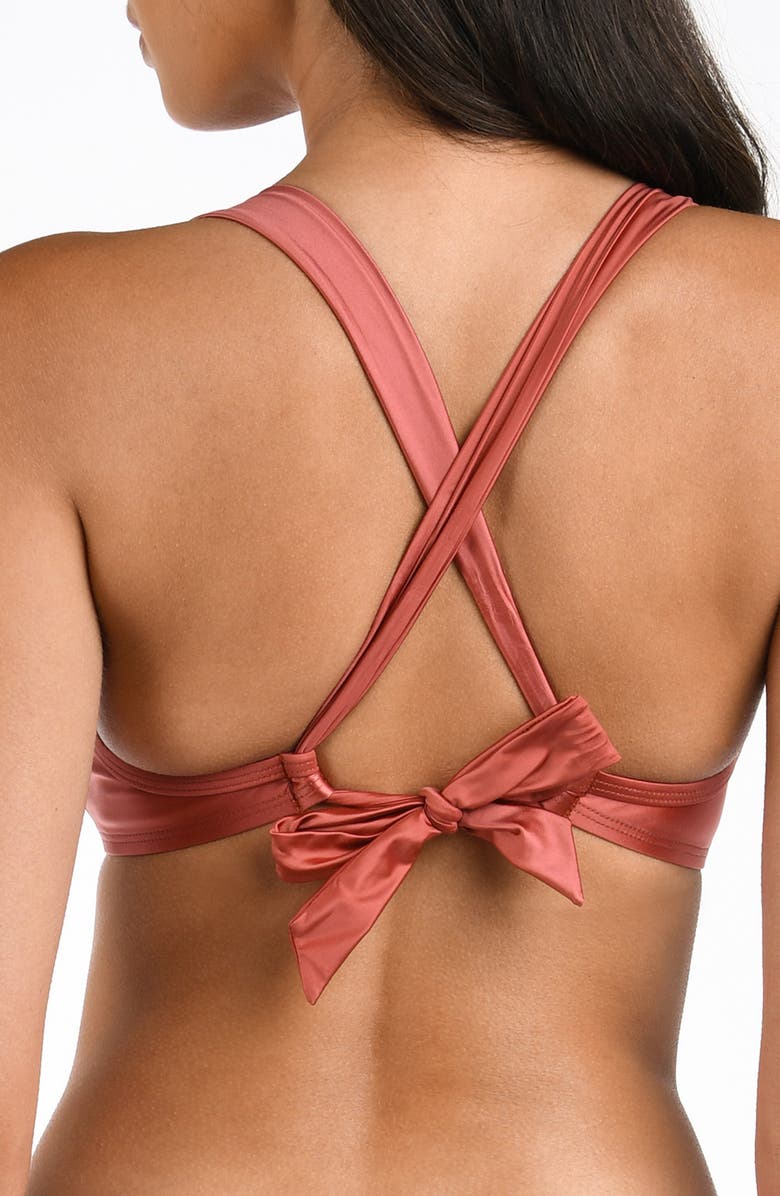 La Blanca Earth Underwire Bikini Top, Alternate, color, Sienna