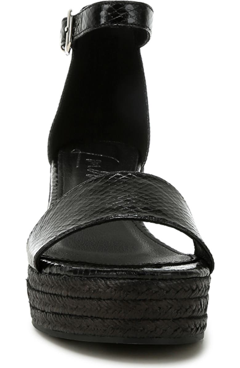 LONDON RAG Utah Platform Wedge Espadrille Sandal, Alternate, color, Black