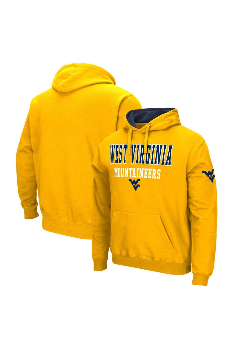 Men's Colosseum Gold West Virginia Mountaineers Sunrise Pullover Hoodie, Alternate, color, Gold