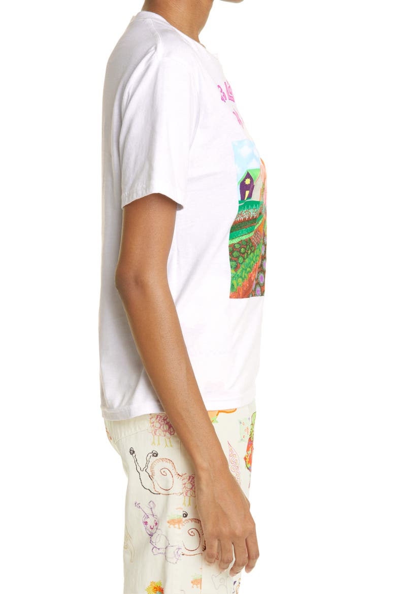 Oversize Organic Cotton Graphic T-Shirt, Alternate, color, WHITE