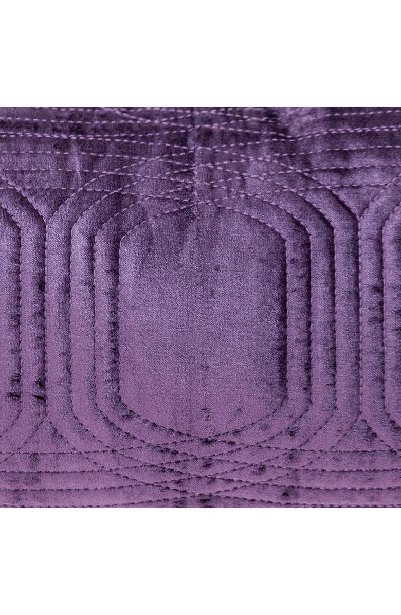 PARKLAND COLLECTION Iphis Topstitched Throw Pillow, Alternate, color, Purple