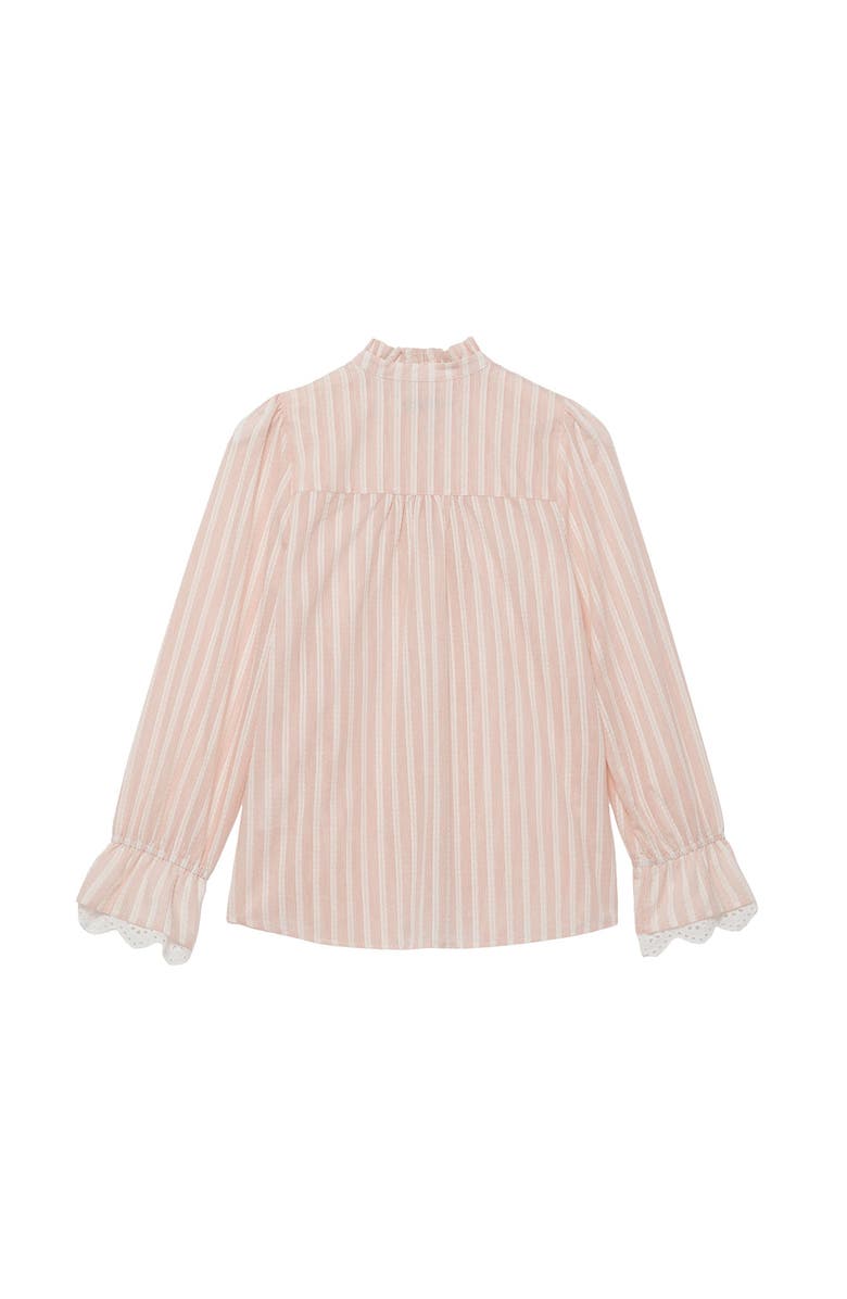 MINT VELVET Striped Broderie Trim Blouse, Alternate, color, Light Pink
