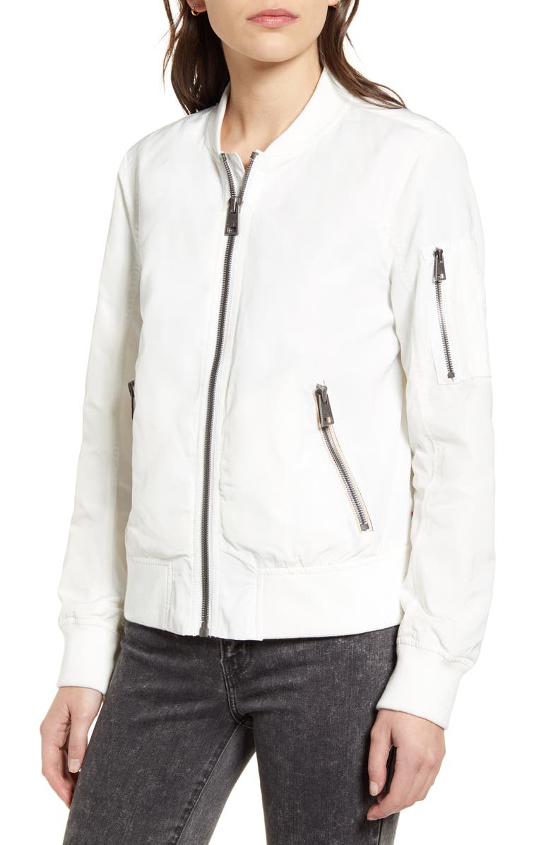 Levi's MA-1 Satin Bomber Jacket, Alternate, color, White