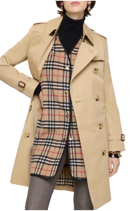 Check Wool Cashmere Warmer