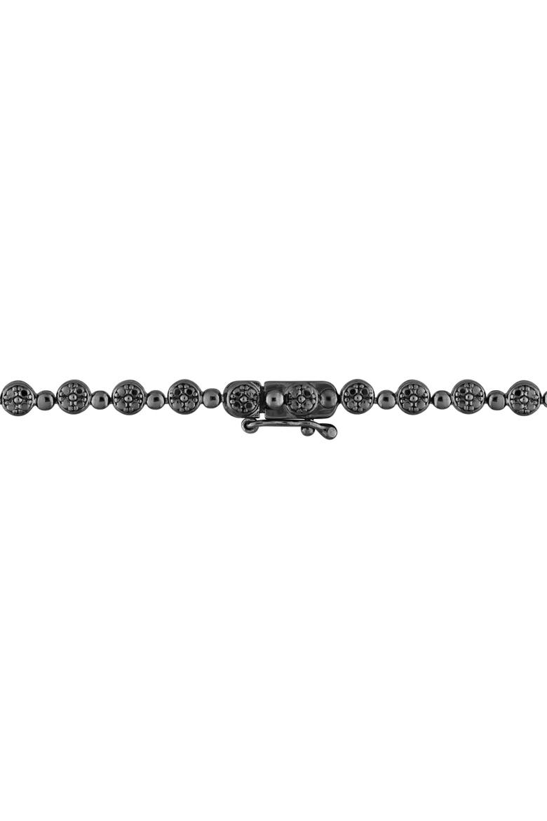 1 CTW Diamond Tennis Necklace Sterling Silver, Alternate, color, Black Diamond