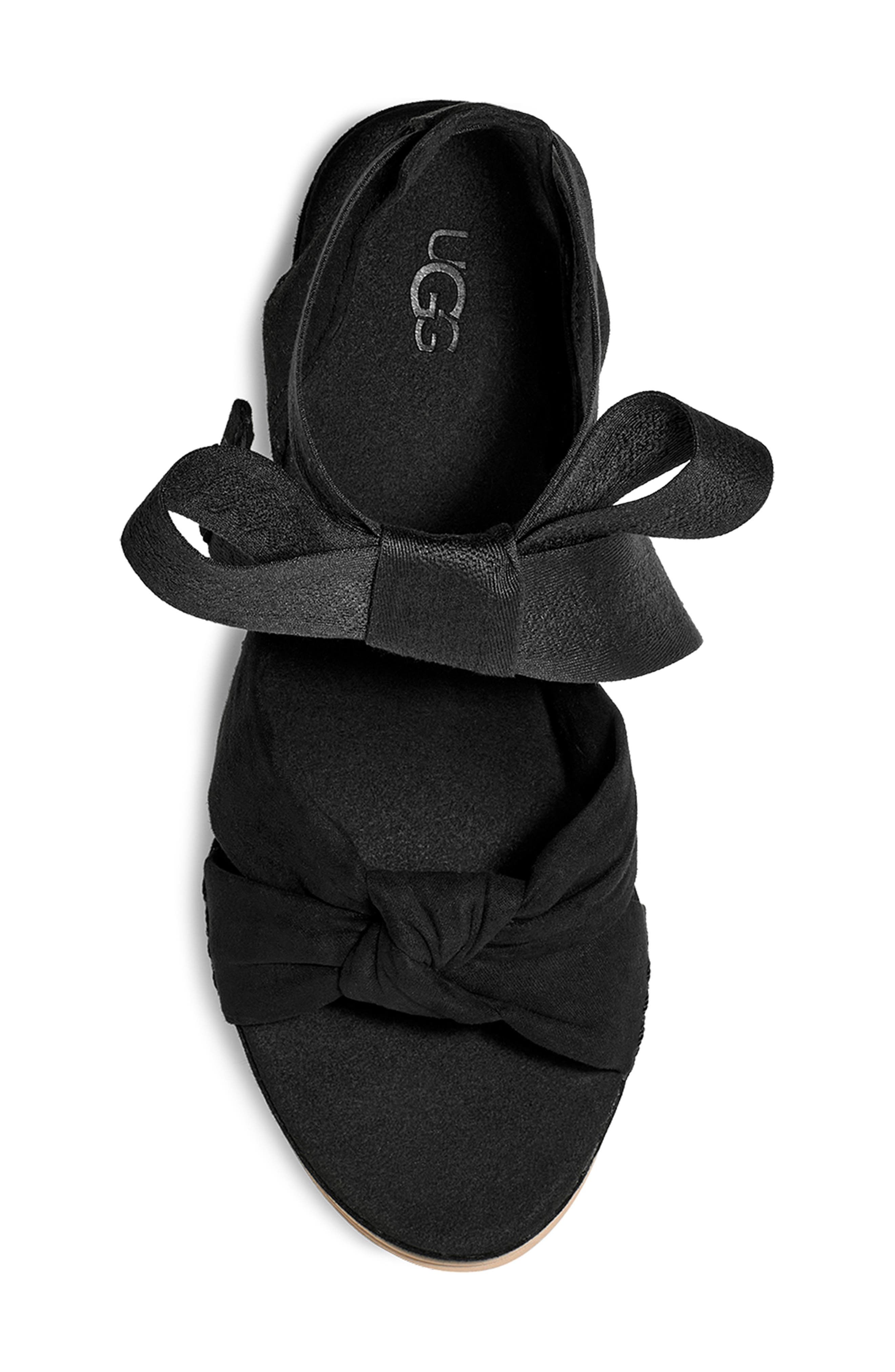 UGG<sup>®</sup> Ileana Ankle Wrap Wedge Sandal, Alternate, color, 