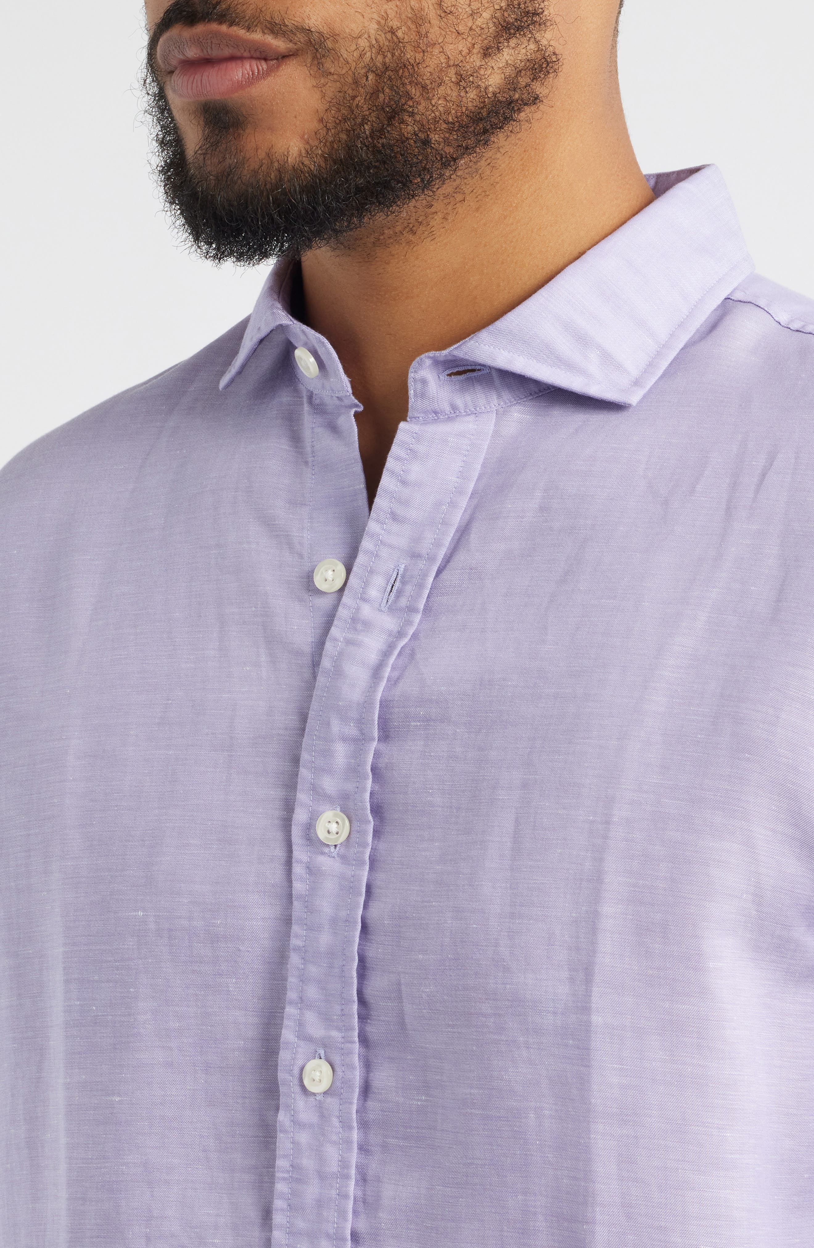 McCarthy Solid Linen Blend Button-Up Shirt - image 4