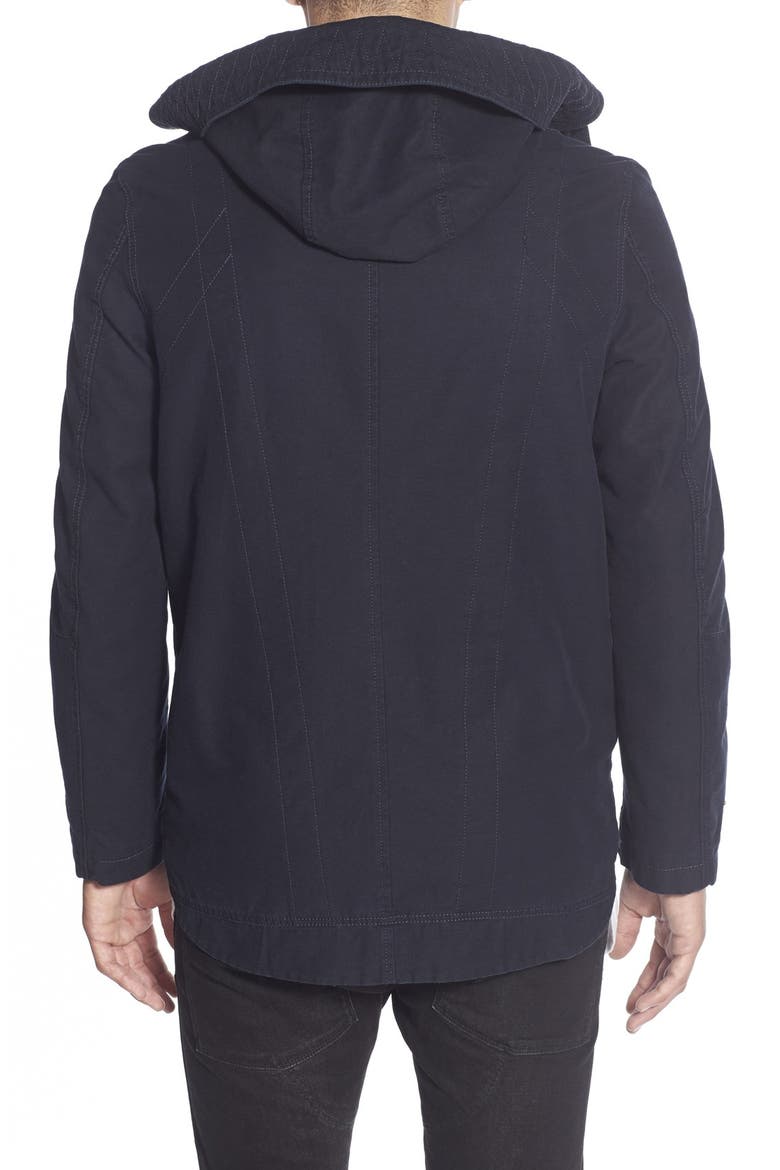 Treasure&Bond Diamond Stitched Hooded Jacket, Alternate, color, NAVY PEACOAT