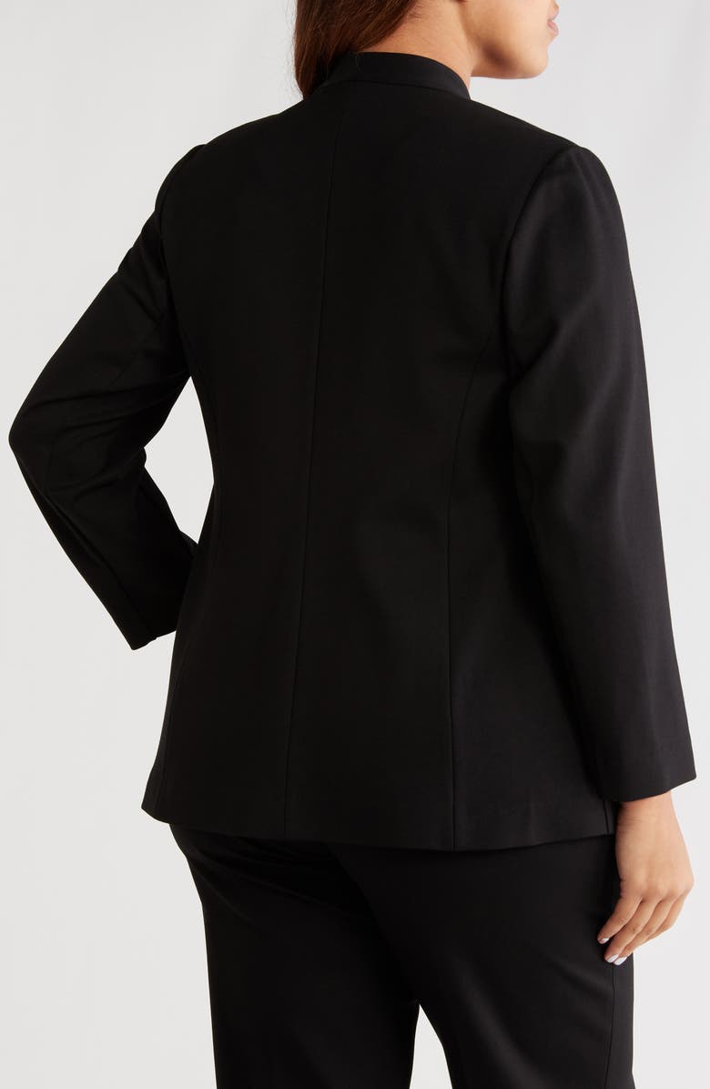 Anne Klein Open Front Jacket, Alternate, color, Anne Black