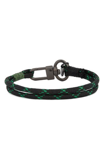Caputo & Co Tracer Stripe Paracord Bracelet In Green