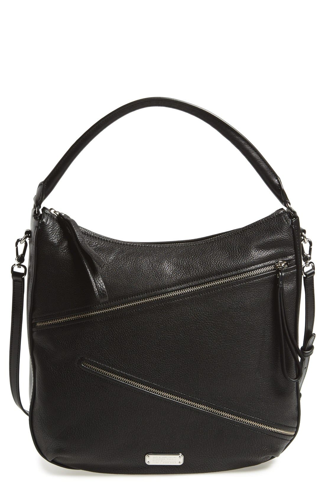MARC BY MARC JACOBS 'Serpentine' Hobo, Main, color, BLACK
