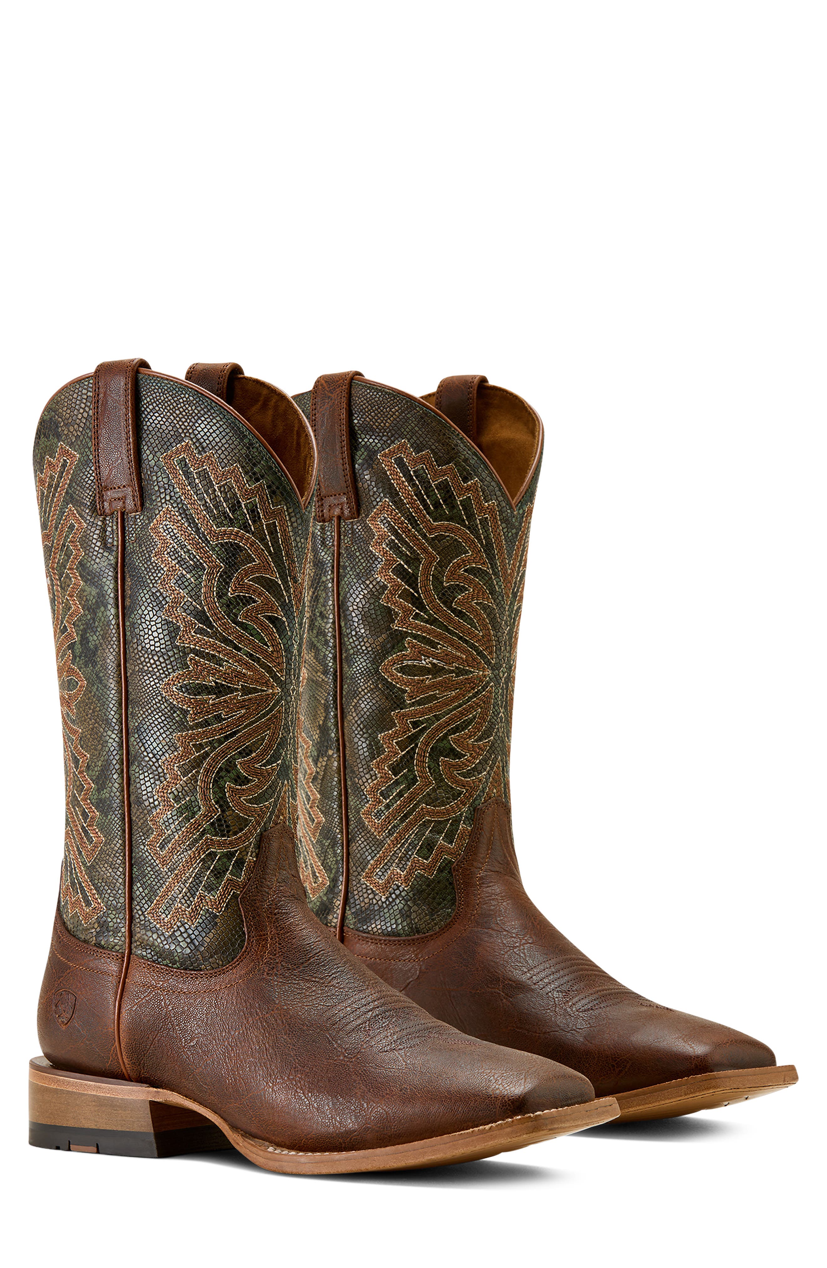 Snakeskin Embossed Western Boot, Alternate, color, COGNAC/ VINTAGE SNAKE PRINT