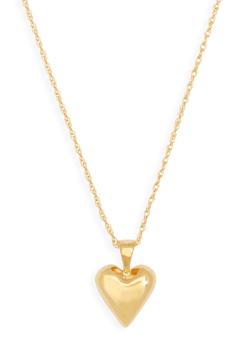 Tiny Heart Pendant Necklace, Main, color, 18K GOLD VERMEIL