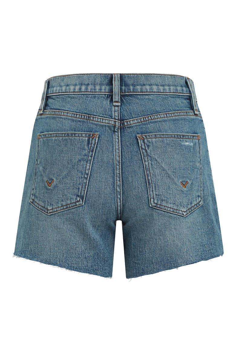 Devon High Waist Boyfriend Denim Shorts, Alternate, color, DESTRUCTED STAR