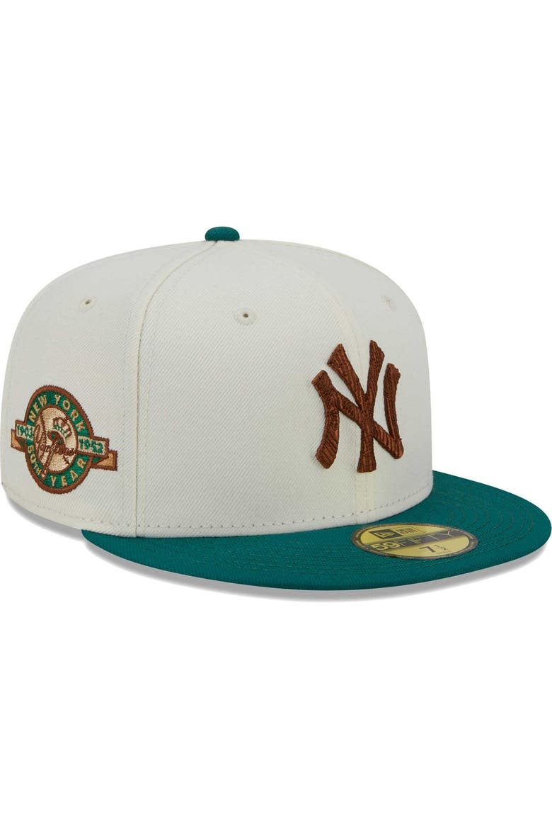 Men's New Era White New York Yankees Cooperstown Collection Camp 59FIFTY Fitted Hat, Alternate, color, White