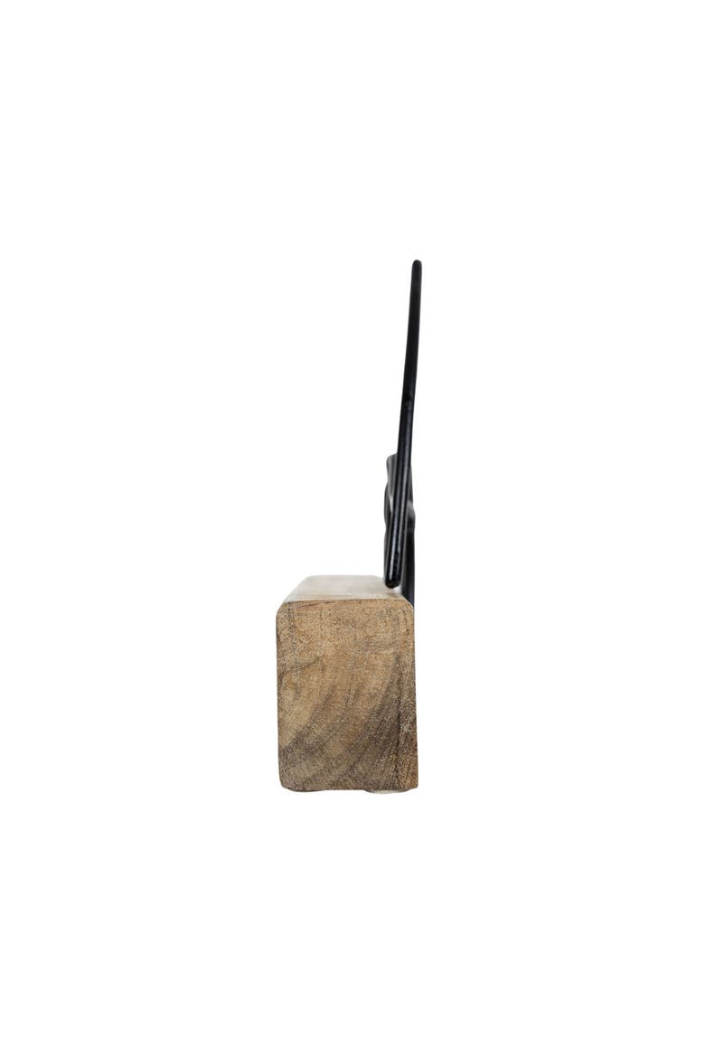 "Hope" Word Block Black Metal & Wood, Alternate, color, Black