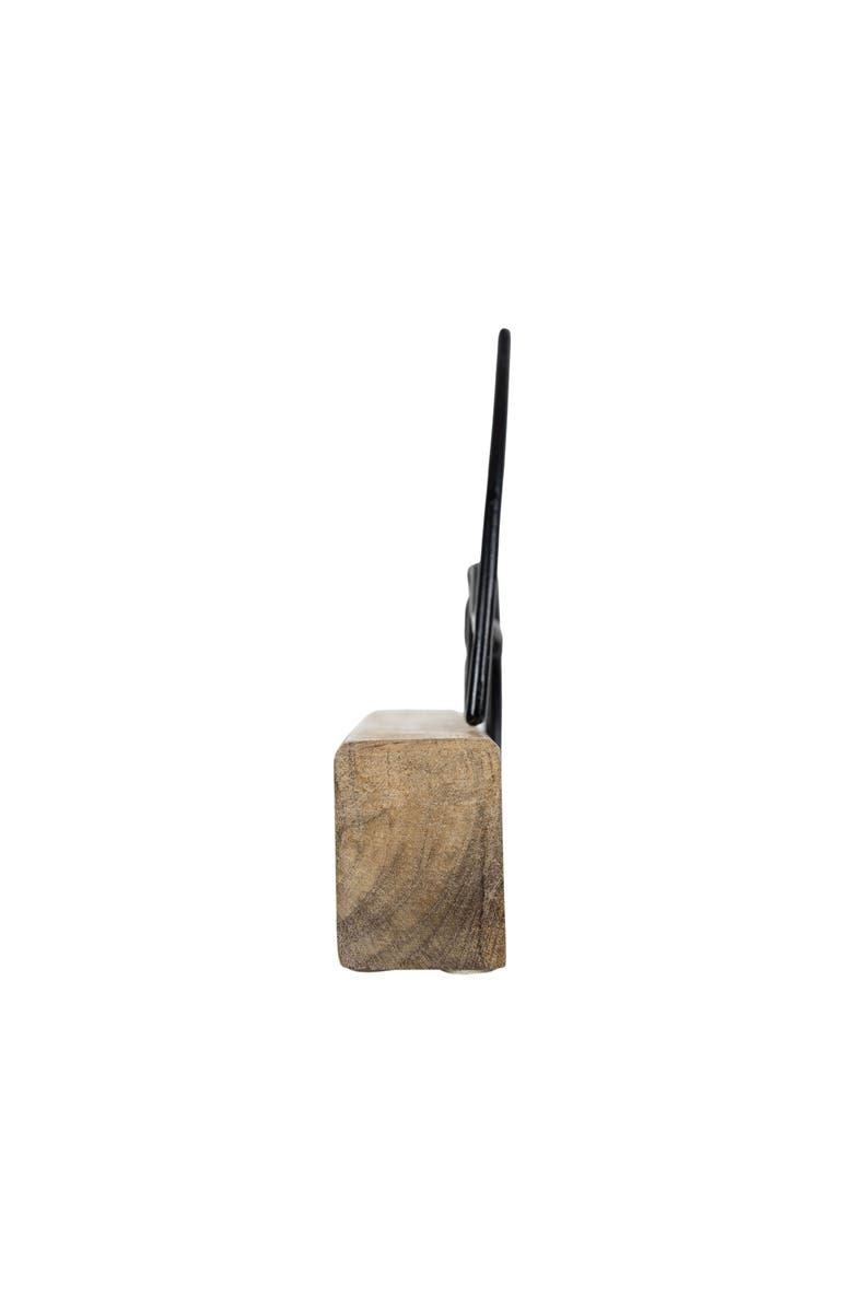 Foreside Home and Garden "Hope" Word Block Black Metal & Wood, Alternate, color, Black