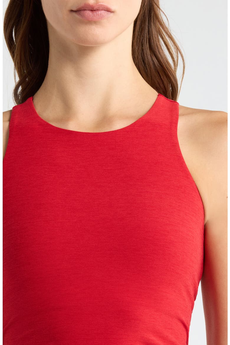 Spacedye Racerback Crop Top, Alternate, color, HOLLY RED HEATHER