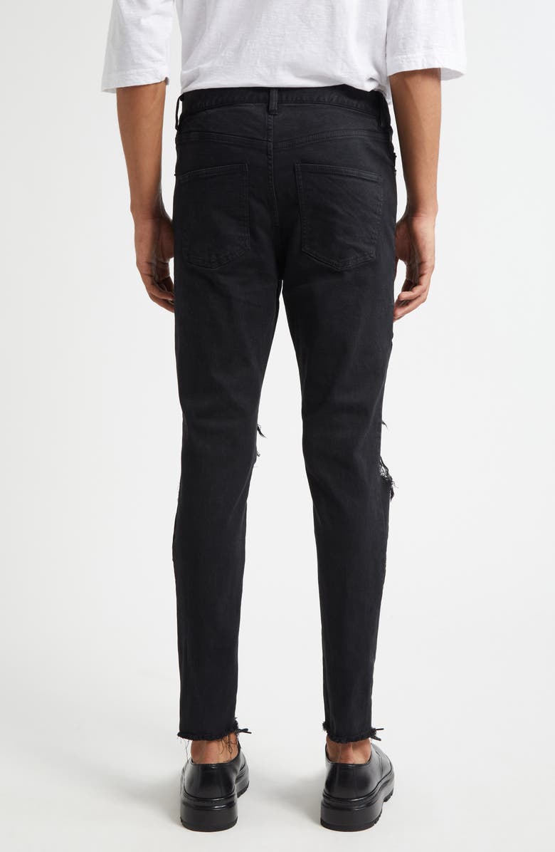 Undercover Ripped Knee Zip Detail Pants, Alternate, color, Charcoal