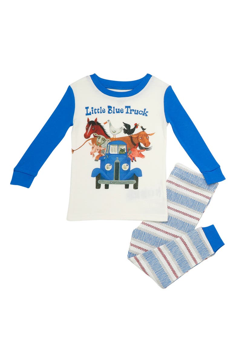 BABY STARTERS Kids' Little Blue Truck Two-Piece Fitted Pajamas, Main, color, Blue